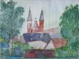 Kirche in Kyritz, Aquarell, 2001, 30 x 40 cm