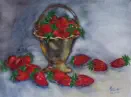 Erdbeeren, Aquarell, 2003, 30 x 40 cm