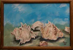 Muscheln, Acryl auf Leinwand, 2010, 40 x 50 cm