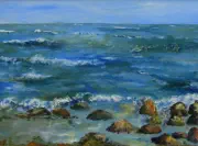 Ostsee, Acryl auf Leinwand, 2015, 50 x 70 cm