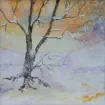 Winter, Aquarell, 2015, 40 x 40 cm