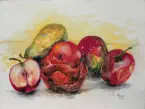 Obststillleben, Aquarell, 2016, 30 x 40 cm