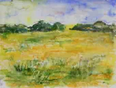 Landschaft, Aquarell, 2020, 30 x 40 cm